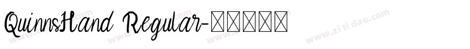 QuinnsHand Regular字体转换